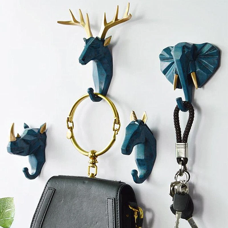 Porte Manteau Mural Original Éléphant Stylisé