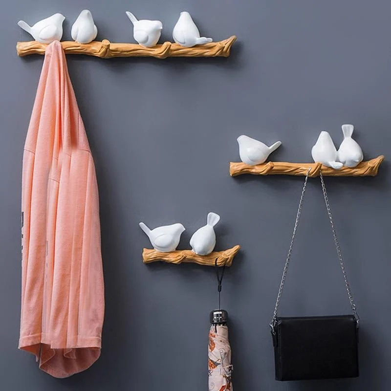 Porte Manteau Mural Original Branche d'Oiseau