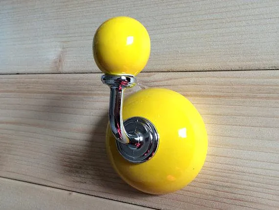 Patère Murale Design Jaune