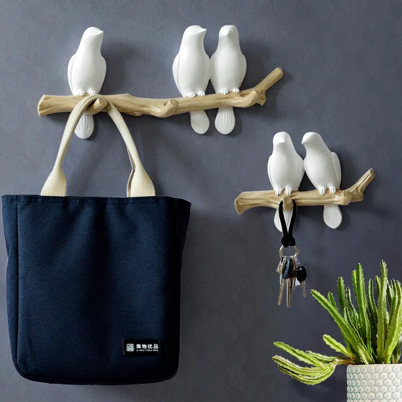 Porte Manteau Mural Branche de Bois