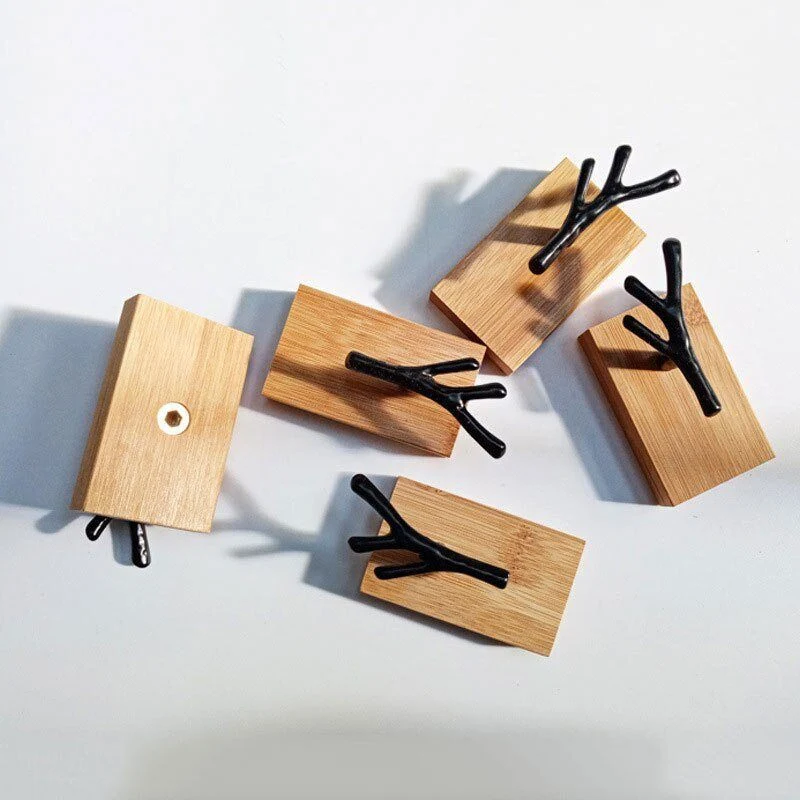 Porte Manteau Mural Bois Branche Bois