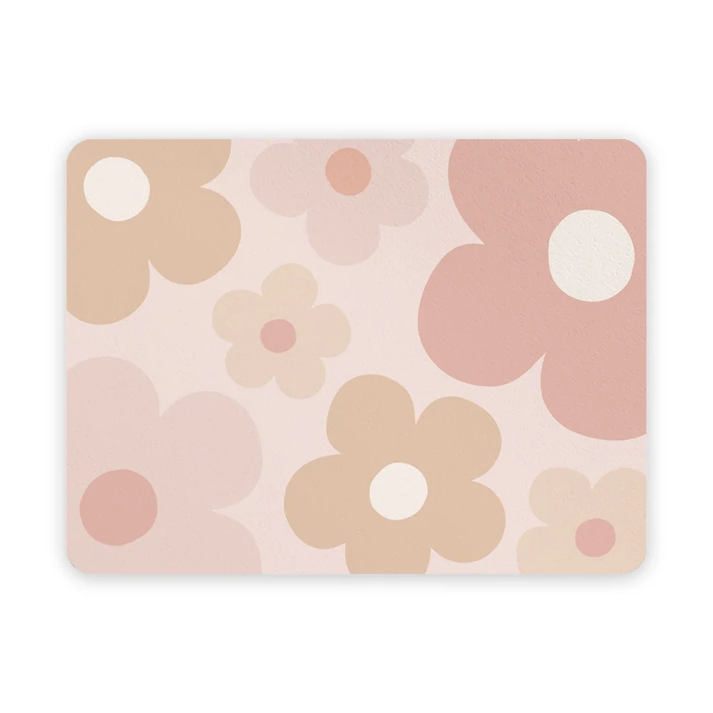Sets de table pour le petit-déjeuner à motifs de marguerites roses pour filles