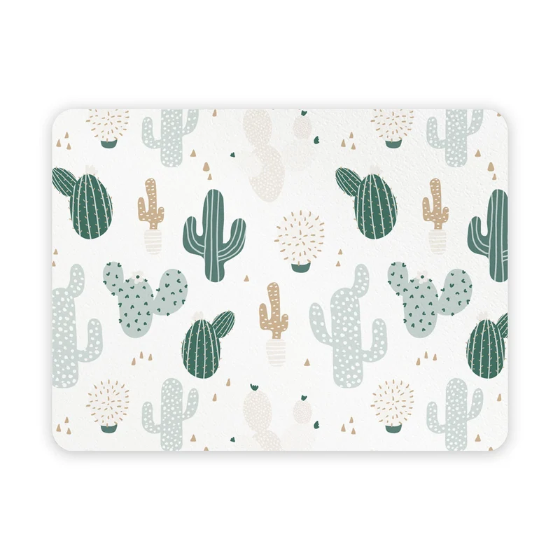 Sets de table pour petit-déjeuner pour enfants Motif cactus vert