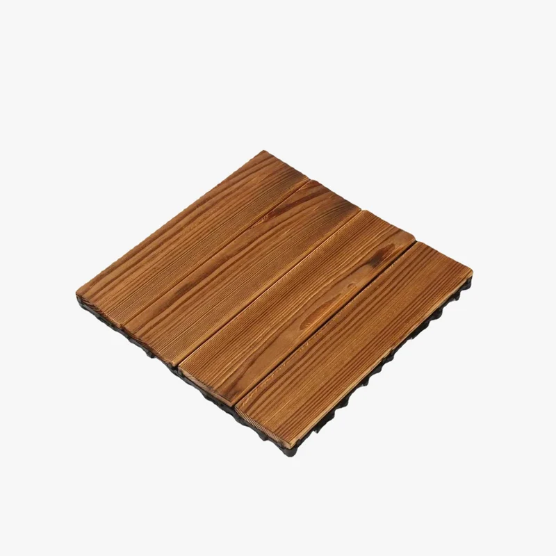 Lot de 10 dalles bois emboitables terrasse exterieure