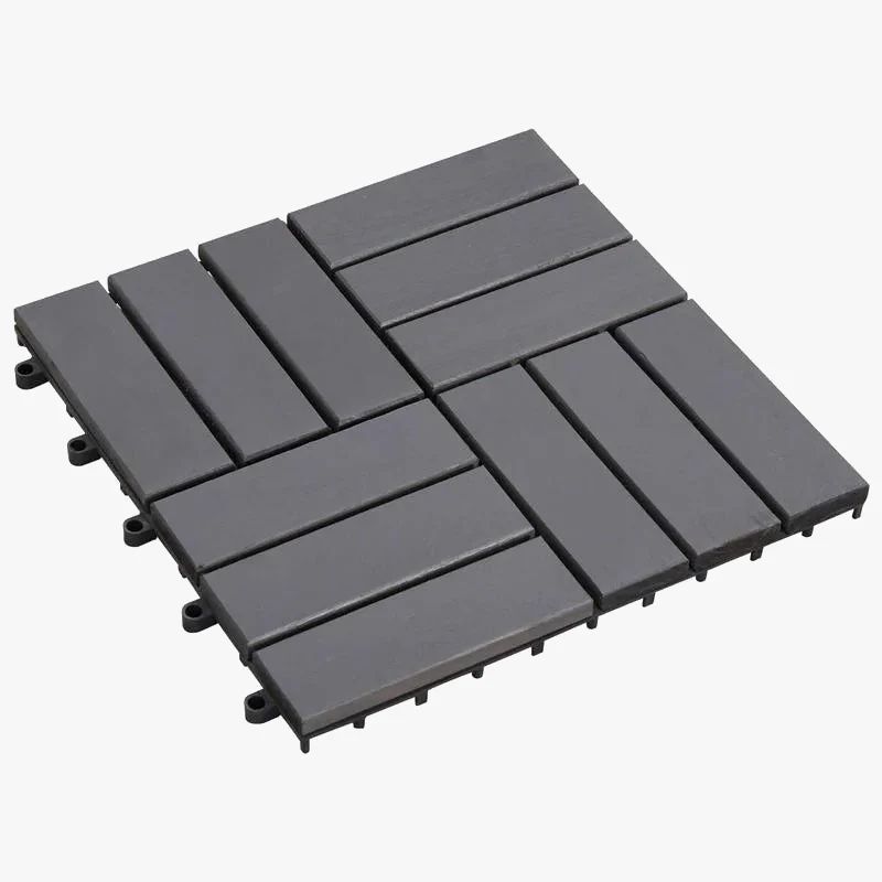 Dalles terrasse emboitables 30x30 style bois extérieur