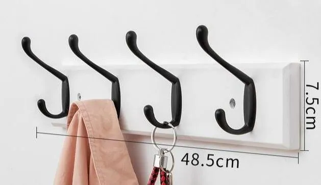Porte Manteau Mural Bois Trois Couleurs
