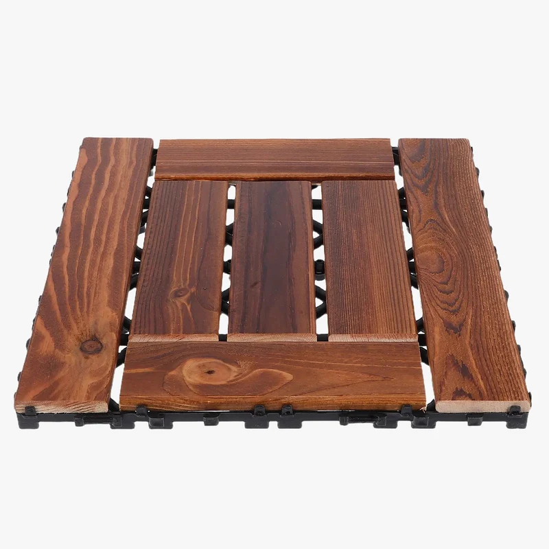 Dalles terrasse bois emboitables 30x30x15cm ultra résistantes