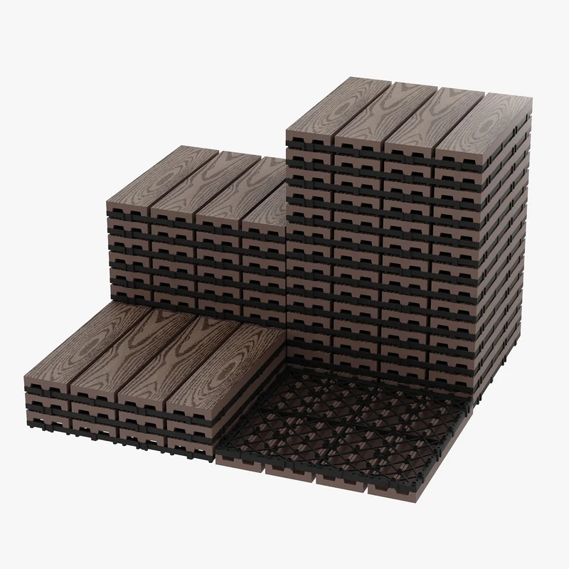 dalles terrasse clipsables composites effet bois 30x30 exterieur