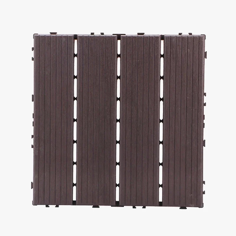 Dalle de sol clipsable 30x30 exterieur motif bois