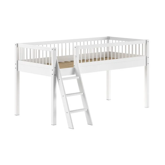 Lit mezzanine FORREST 90x200 cm Hêtre blanc Vipack