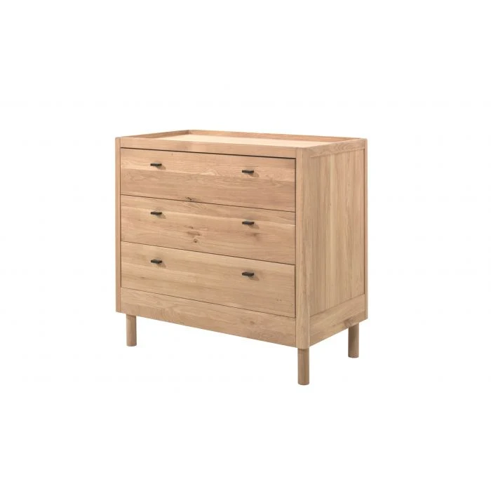 Commode Forrest à 3 tiroirs en chêne Vipack