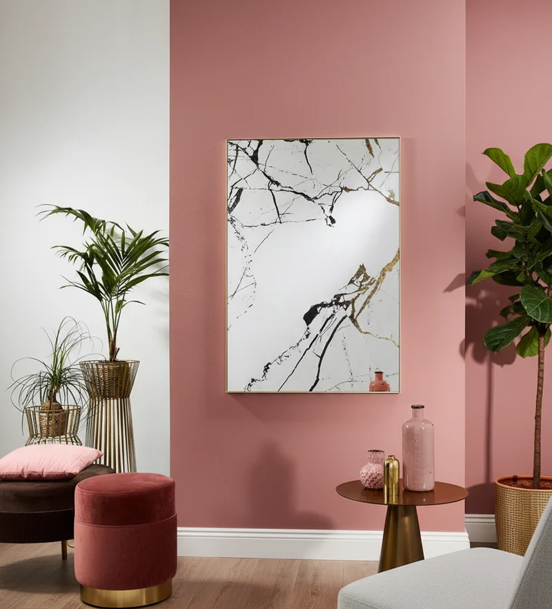 Miroir doré mural moderne - Marie