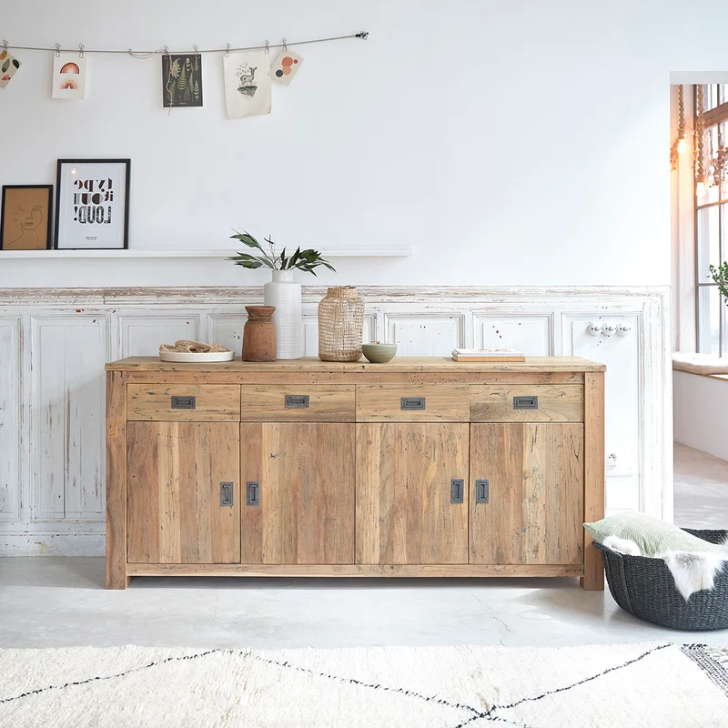 Buffet en teck massif recyclé 200 cm