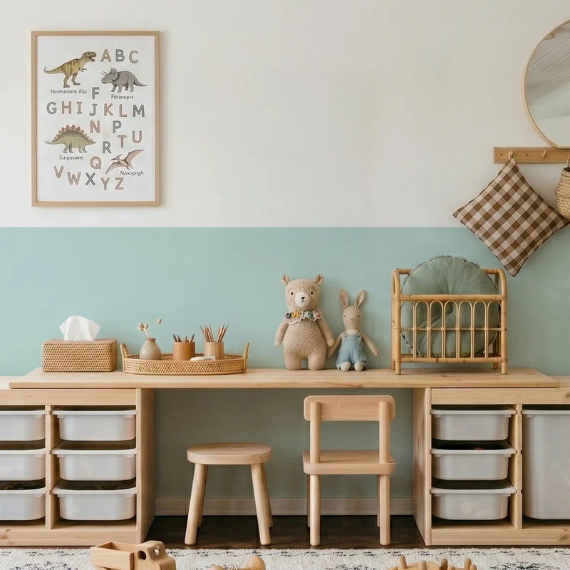 Sticker mural boiserie couleur unie - Plusieurs couleurs et tailles disponibles
