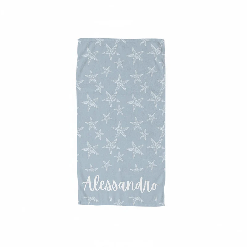 Serviette de plage personnalisée en forme d'étoile de mer - Plusieurs tailles et couleurs disponibles
