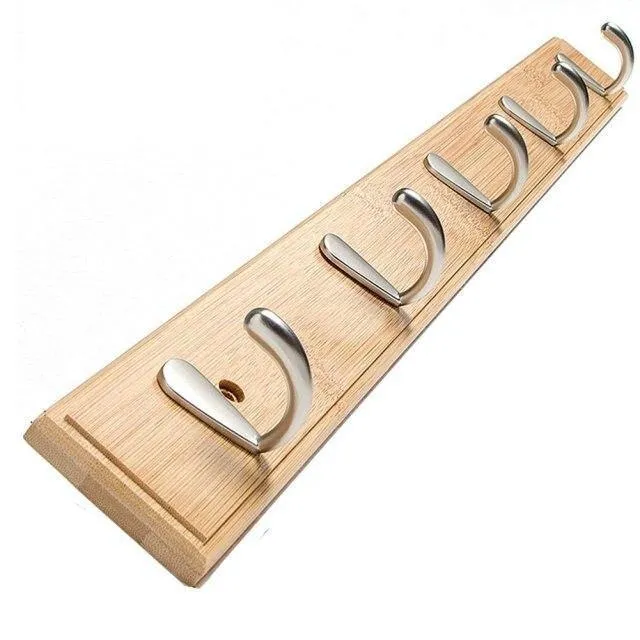 Porte Manteau Mural Bois Bambou