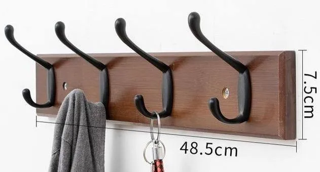 Porte Manteau Mural Bois Brut