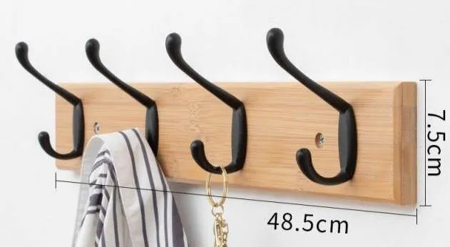 Porte Manteau Mural Bois Clair