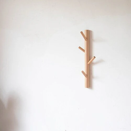 Porte Manteau Mural Bois Vertical
