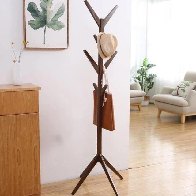 Porte Manteau Bois Arbre Foncé