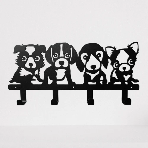 Porte Manteau Mural Original Petits Chiens