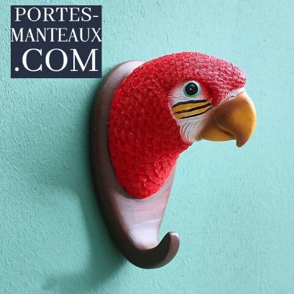 Porte Manteau Mural Original Perroquet