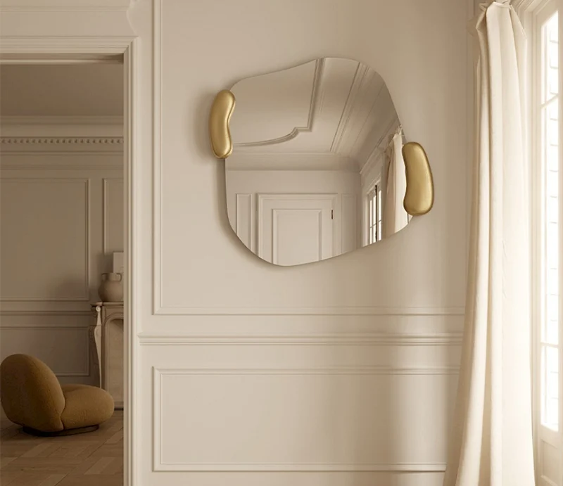 Miroir design contour doré - Calco