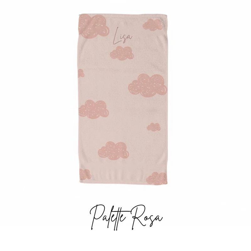 Serviette de plage personnalisée nuage - Plusieurs couleurs disponibles