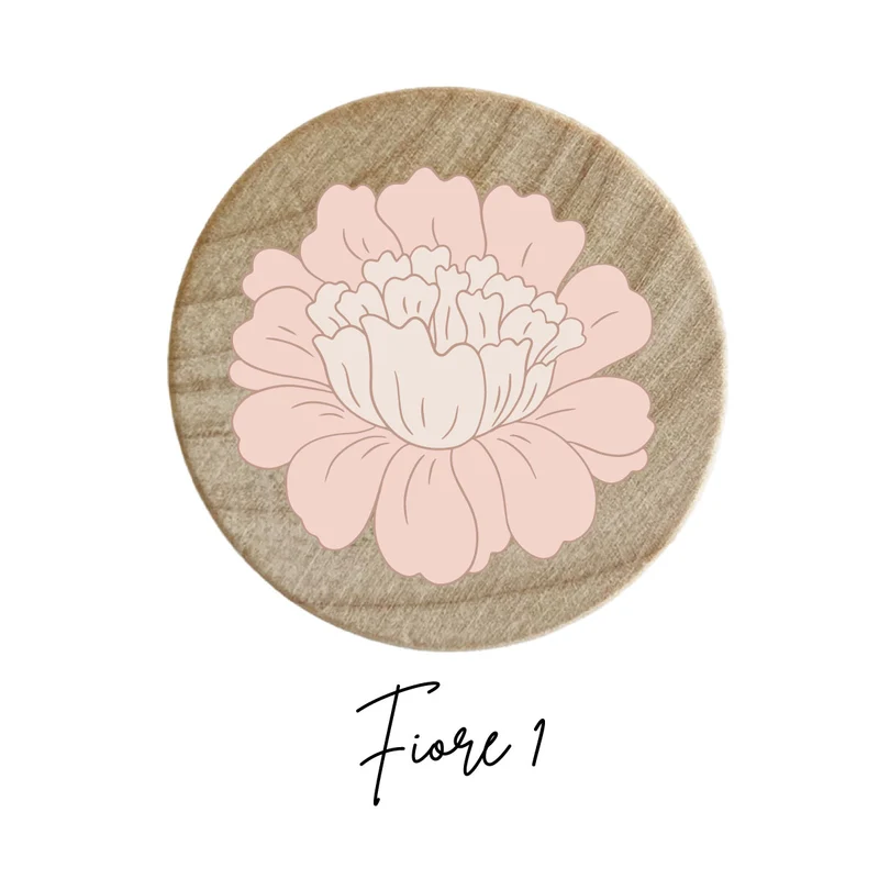 Poignée de porte en bois avec motif floral rétro en relief - Autres modèles disponibles