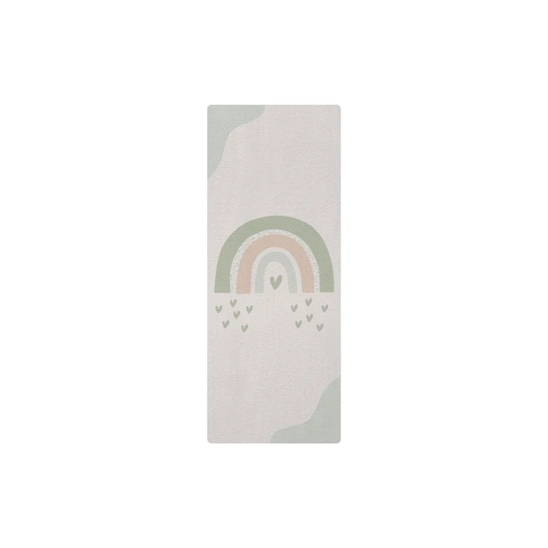 Tapis de chevet arc-en-ciel - Nom personnalisable - Plusieurs couleurs et tailles disponibles