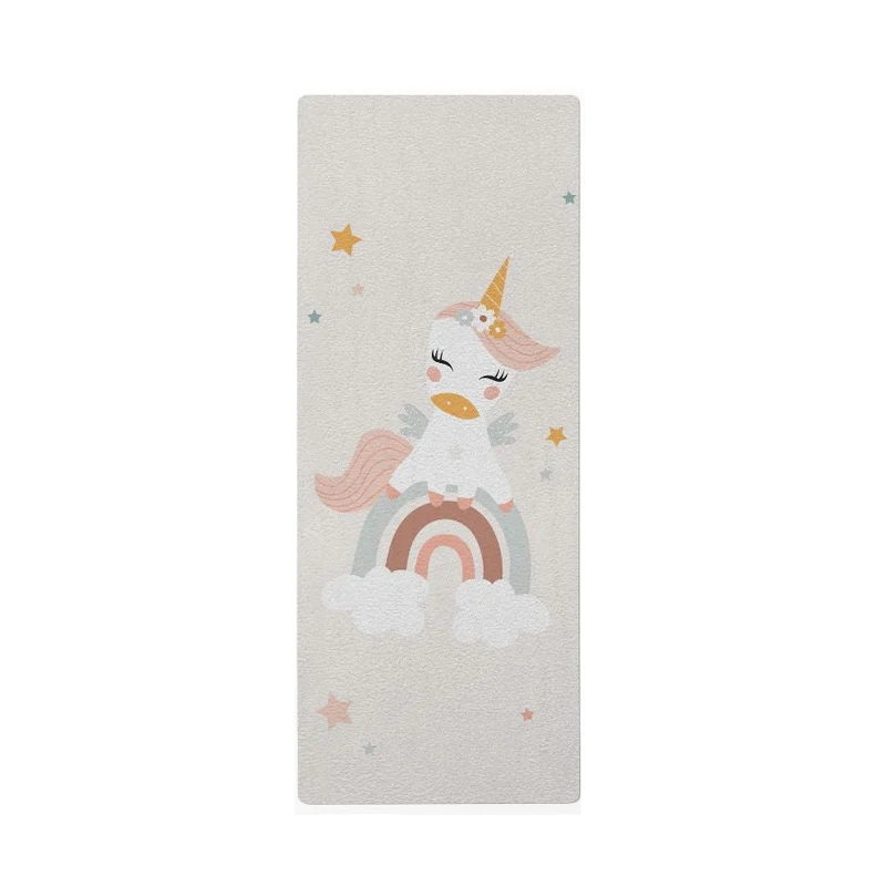 Tapis de chevet licorne pour enfant - Nom personnalisable - Plusieurs modèles et tailles disponibles