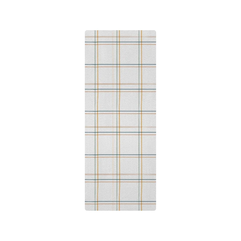 Tapis de chevet à carreaux colorés - Nom personnalisable