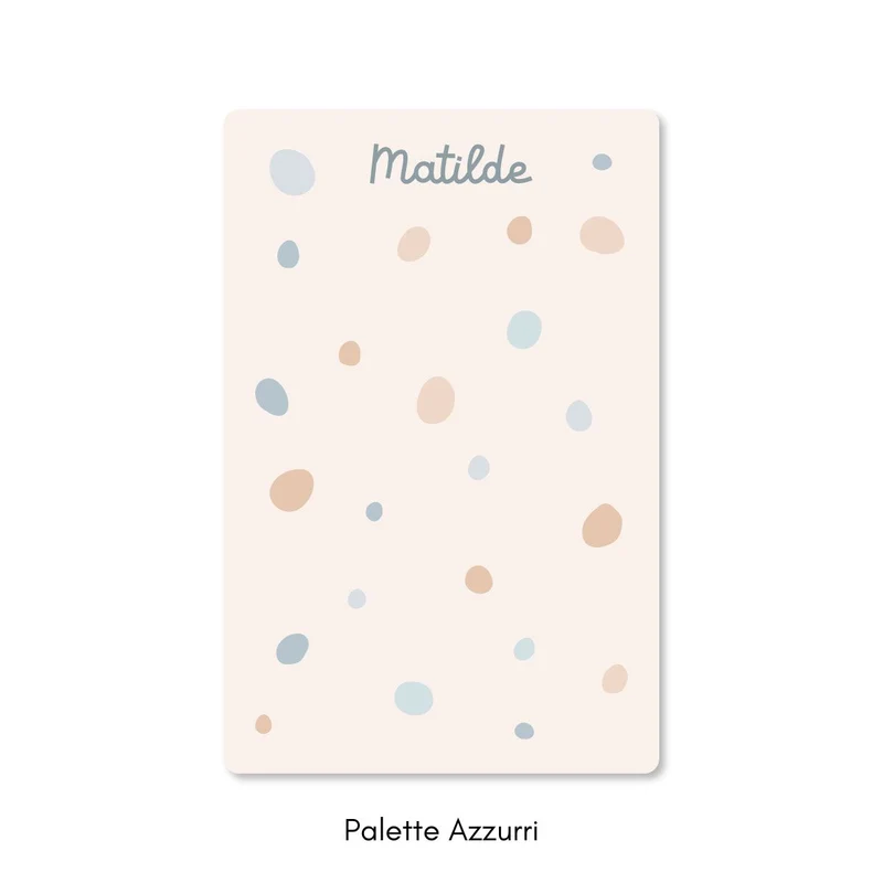 Tapis à pois pour enfants - Plusieurs couleurs et tailles disponibles - Prénom personnalisable