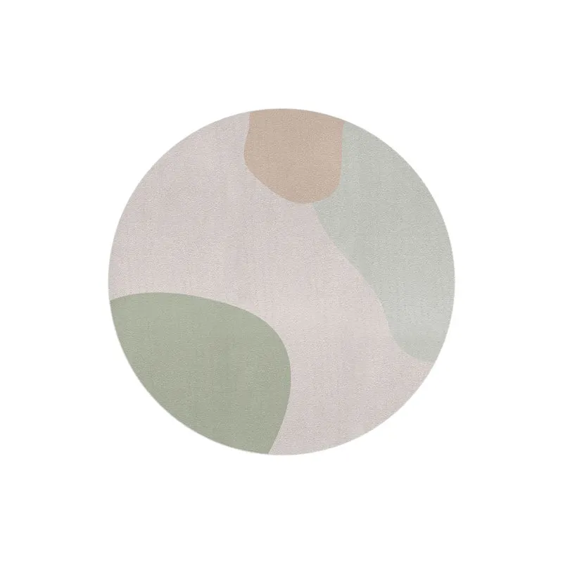 Tapis rond abstrait pour enfants - Plusieurs couleurs disponibles