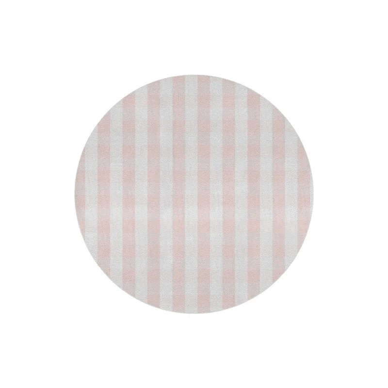 Tapis de jeu rond à carreaux vichy - Plusieurs couleurs disponibles