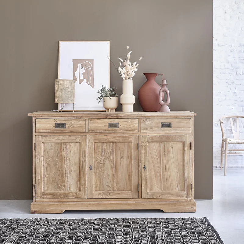 Commode en teck massif 150 cm
