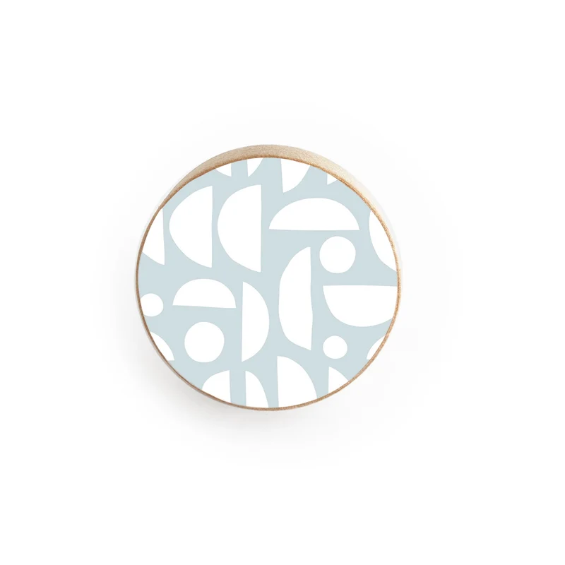 Poignée de porte en bois avec motif clair de lune - Plusieurs couleurs disponibles