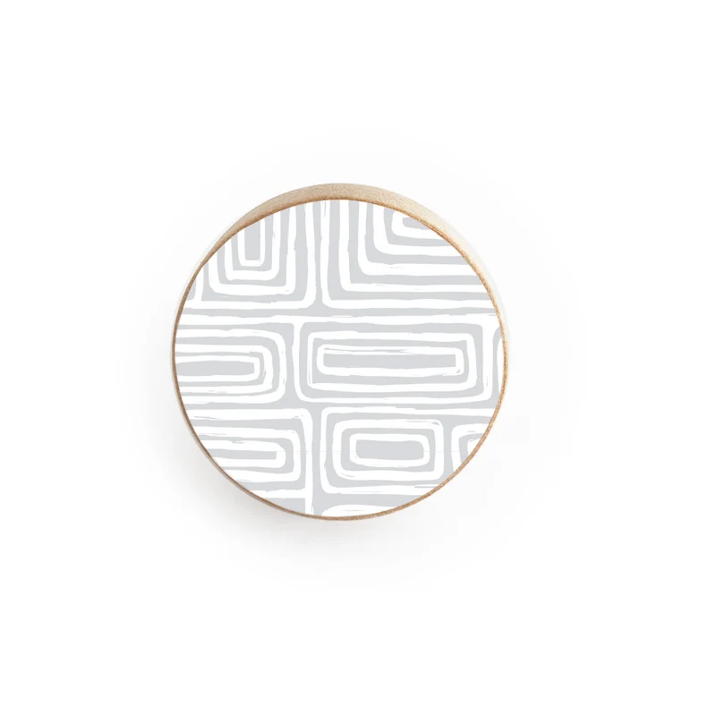 Poignée de porte en bois avec motif Inkiline - Plusieurs couleurs disponibles