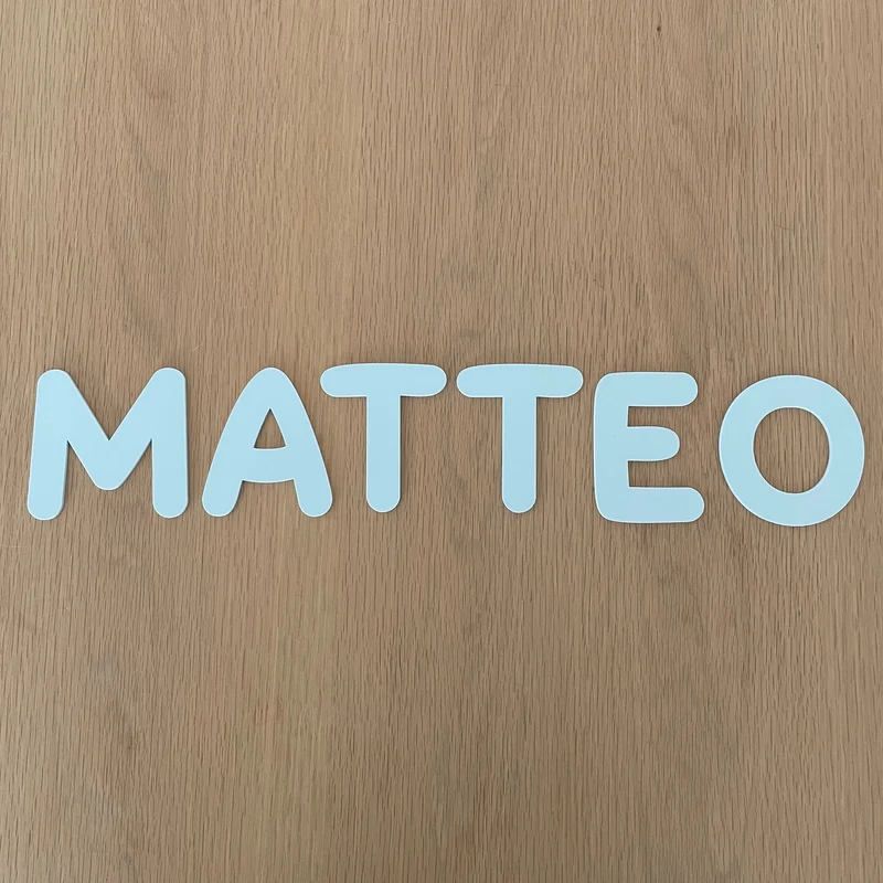 Lettrage acrylique Matteo - Menthe