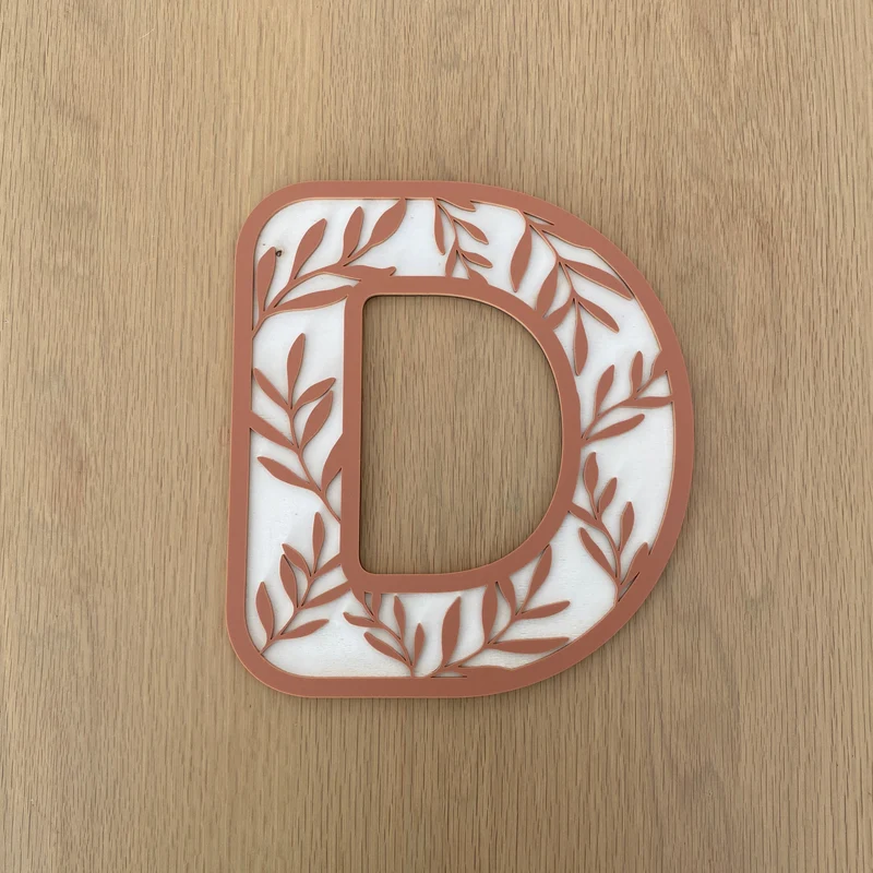Lettre D en bois -