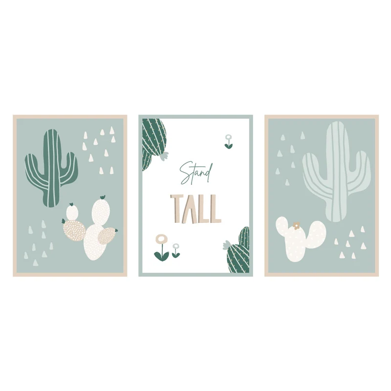Affiche autocollante A4 Cactus