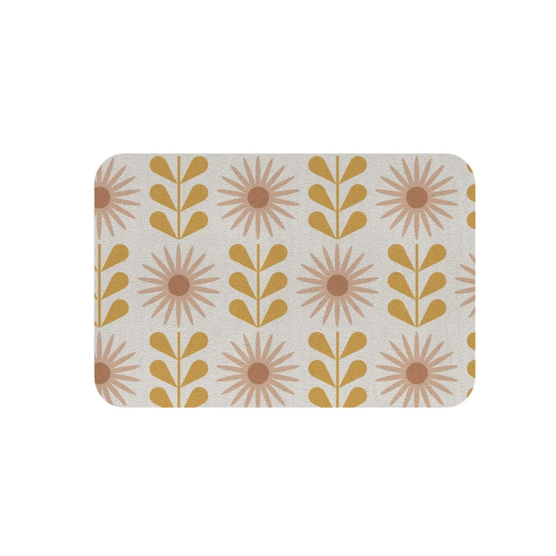 Paillasson à motif floral dégradé - Plusieurs tailles disponibles - Texte personnalisable