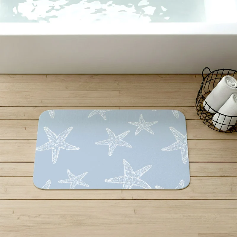 Tapis de bain antidérapant en forme d'étoile de mer - Plusieurs tailles disponibles