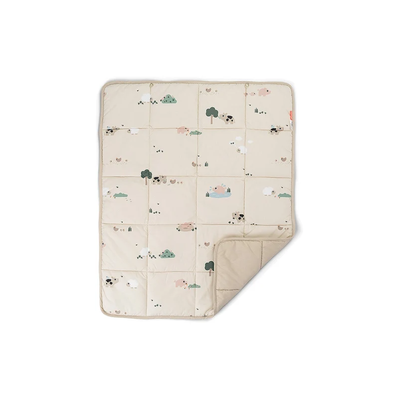 Tapis sensoriel de petite ferme réalisé par des cerfs