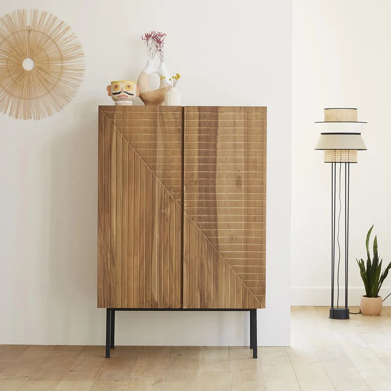 Armoire en teck massif 100 cm