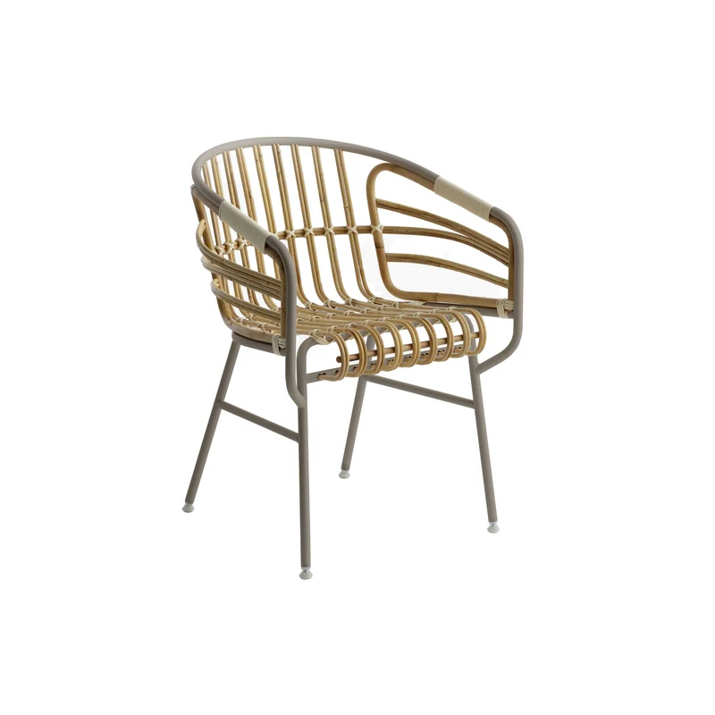 Rattan Armrest Chair RAPHIA RATTAN by Lucidi Pevere for Casamania