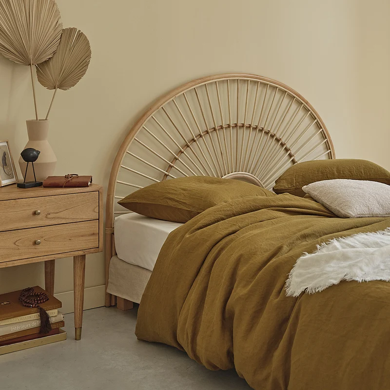 Tête de lit arrondie en rotin 160 cm