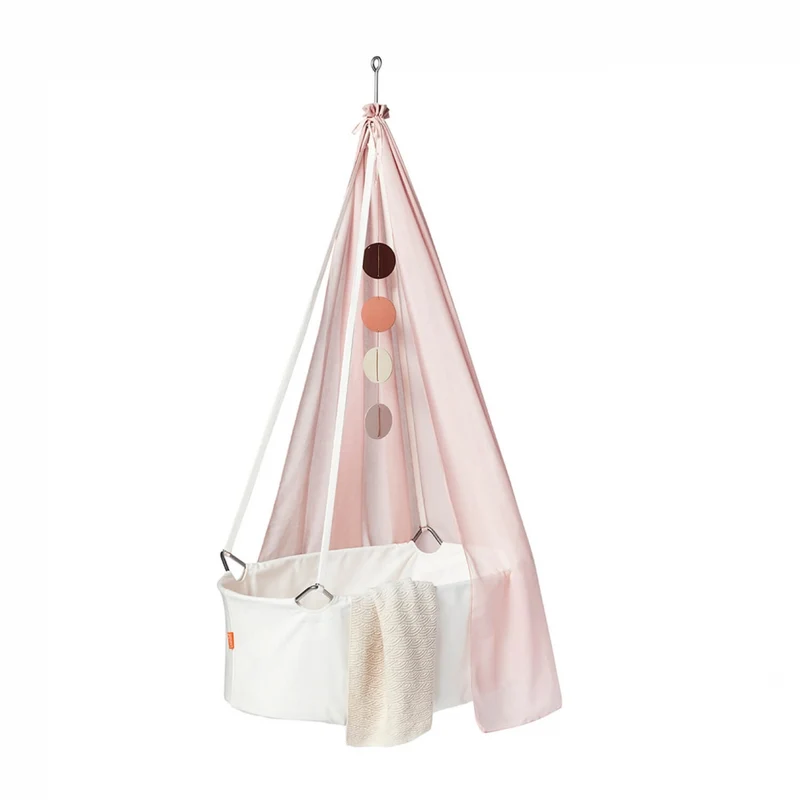 Voile de berceau suspendu rose Leander
