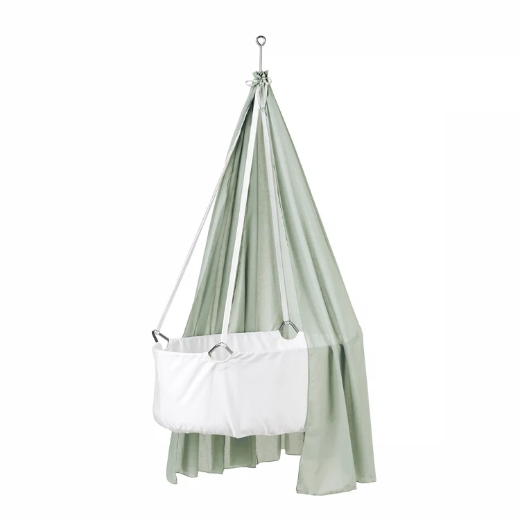 Voile de berceau suspendu vert sauge Leander
