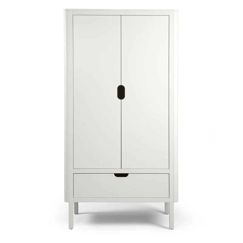 Armoire Sebra blanche classique à 2 portes